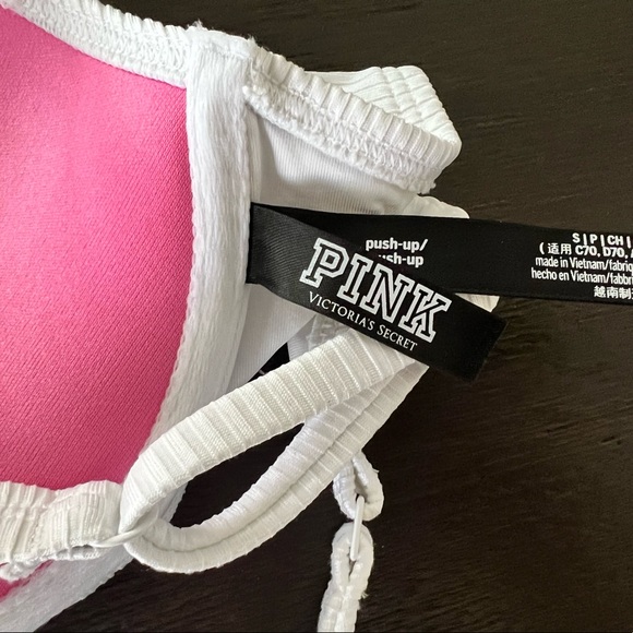 VS pink bathing suit top - white push up - Picture 4 of 4
